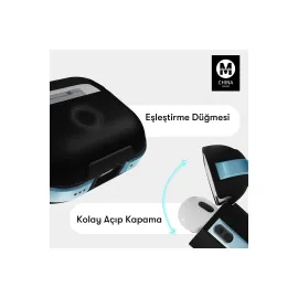 Movenchy Airpods Pro 2 (2.nesil) MO-A8 Armor Kılıf - Sierra Blue