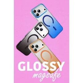 Newface Apple Iphone 17 Pro Glossy Magsafe Kapak - Turuncu