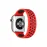 Newface Apple Watch 38mm Ayarlı Delikli Silikon Kordon - Kırmızı-Siyah