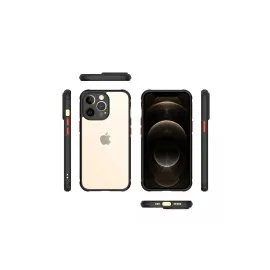 Newface Iphone 13 Pro Kılıf Miami Şeffaf Silikon - Siyah