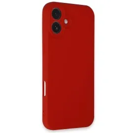 Newface Iphone 16 Kılıf First Silikon - Kırmızı