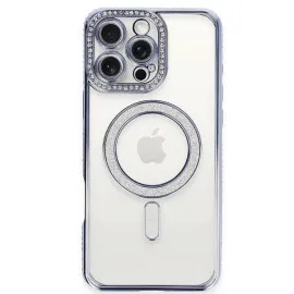Newface Iphone 16 Pro Max Kılıf Joke Simli Magneticsafe Kılıf - Mavi