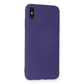 Newface Iphone Xs Max Kılıf Nano Içi Kadife Silikon - Mor