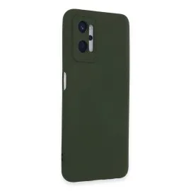 Newface Realme 9I 4G Kılıf Nano Içi Kadife Silikon - Koyu Yeşil