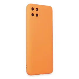 Newface Realme C11 Kılıf Nano Içi Kadife Silikon - Turuncu