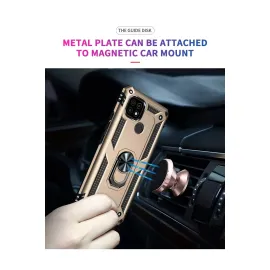 Newface Realme C21 Kılıf Sofya Yüzüklü Silikon Kapak - Gold