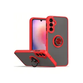 Newface Samsung Galaxy A05S Kılıf Montreal Yüzüklü Silikon Kapak - Kırmızı