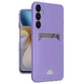 Newface Samsung Galaxy A16 5G Kılıf Kelvin Kartvizitli Silikon - Lila