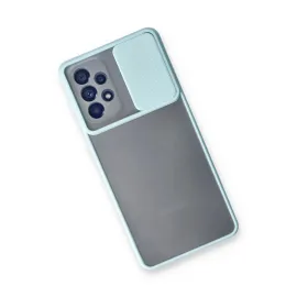 Newface Samsung Galaxy A33 5G Kılıf Palm Buzlu Kamera Sürgülü Silikon - Turkuaz