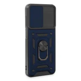 Newface Samsung Galaxy M14 5G Kılıf Pars Lens Yüzüklü Silikon - Lacivert