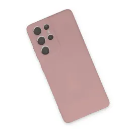 Newface Samsung Galaxy S21 Ultra Kılıf Nano Içi Kadife Silikon - Pudra