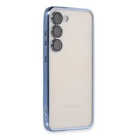 Newface Samsung Galaxy S24 Plus Kılıf Razer Lensli Silikon - Açık Mavi