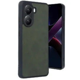 Newface Xiaomi Poco X7 Pro Kılıf Aras Deri Kapak - Koyu Yeşil