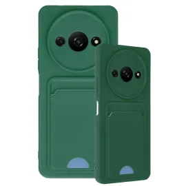 Newface Xiaomi Redmi A3 4G Kılıf Kelvin Kartvizitli Silikon - Koyu Yeşil