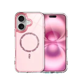 Newface Apple Iphone 16 Plus Live Diamond Magsafe Kapak - Pembe