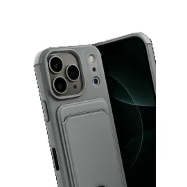 Newface Apple Iphone 17 Pro Max Kelvin Kartvizitli Silikon - Gri