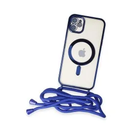 Newface Iphone 11 Kılıf Divo Lazer Askılı Magsafe Kapak - Mavi