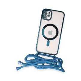Newface Iphone 11 Kılıf Divo Lazer Askılı Magsafe Kapak - Sierra Blue