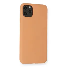 Newface Iphone 11 Pro Max Kılıf Nano Içi Kadife Silikon - Mat Turuncu