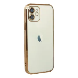 Newface Iphone 12 Kılıf Razer Lensli Silikon - Gold
