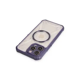 Newface Iphone 14 Pro Max Kılıf Prag Magneticsafe Kapak - Derin Mor