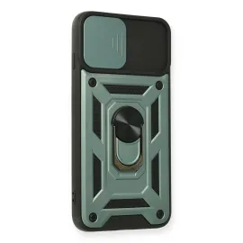 Newface Iphone 7 Plus Kılıf Pars Lens Yüzüklü Silikon - Yeşil