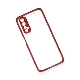 Newface Realme 7 Kılıf Miami Şeffaf Silikon - Fuşya