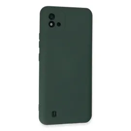 Newface Realme C11 2021 Kılıf Nano Içi Kadife Silikon - Koyu Yeşil