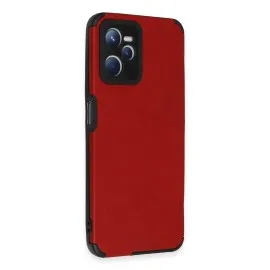Newface Realme C35 Kılıf Loop Deri Silikon - Kırmızı