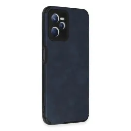 Newface Realme C35 Kılıf Loop Deri Silikon - Lacivert