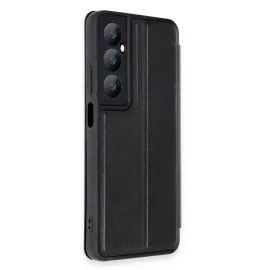 Newface Realme C65 Kılıf Flip Cover - Siyah