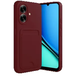 Newface Realme Note 60 Kelvin Kartvizitli Silikon - Bordo