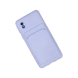 Newface Samsung Galaxy A01 Core Kılıf Kelvin Kartvizitli Silikon - Lila