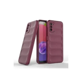 Newface Samsung Galaxy A03S Kılıf Optimum Silikon - Bordo