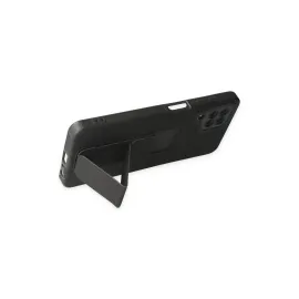 Newface Samsung Galaxy A22 Kılıf Mega Standlı Silikon - Siyah