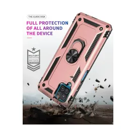 Newface Samsung Galaxy A22 Kılıf Sofya Yüzüklü Silikon Kapak - Rose