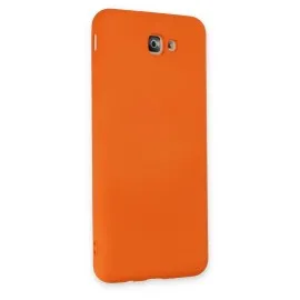 Newface Samsung Galaxy J7 Prime Kılıf Nano Içi Kadife Silikon - Turuncu