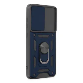 Newface Samsung Galaxy S21 Fe Kılıf Pars Lens Yüzüklü Silikon - Lacivert