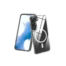 Newface Samsung Galaxy S23 Kılıf Magneticsafe Şeffaf Silikon - Şeffaf