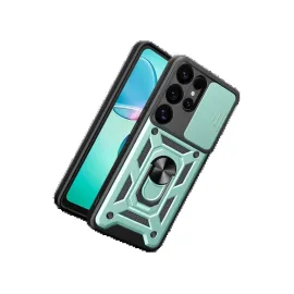 Newface Samsung Galaxy S26 Ultra Pars Lens Yüzüklü Silikon - Yeşil