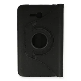 Newface Samsung Galaxy T110 / T113 Tab 3 Lite 7 Kılıf 360 Tablet Deri Kılıf - Siyah