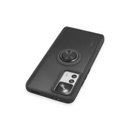 Newface Xiaomi Mi 12T Pro Kılıf Montreal Yüzüklü Silikon Kapak - Siyah