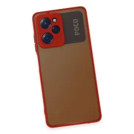 Newface Xiaomi Poco X5 Pro 5G Kılıf Montreal Silikon Kapak - Kırmızı