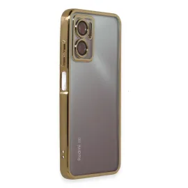 Newface Xiaomi Redmi 10 5G Kılıf Razer Lensli Silikon - Gold