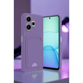 Newface Xiaomi Redmi 13 4G Kılıf Kelvin Kartvizitli Silikon - Lila