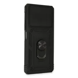 Newface Xiaomi Redmi Note 10 Pro Kılıf Pars Lens Yüzüklü Silikon - Siyah