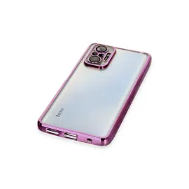 Newface Xiaomi Redmi Note 10 Pro Kılıf Razer Lensli Silikon - Mor