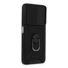 Newface Xiaomi Redmi Note 12S Kılıf Pars Lens Yüzüklü Silikon - Siyah