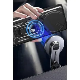 Newface Xiaomi Redmi Note 14 Pro Plus Kılıf Pars Lens Yüzüklü Silikon - Siyah