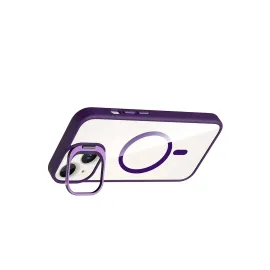 Joko Apple Iphone 15 Plus Remim Lensli Magsafe Standlı Kapak - Derin Mor